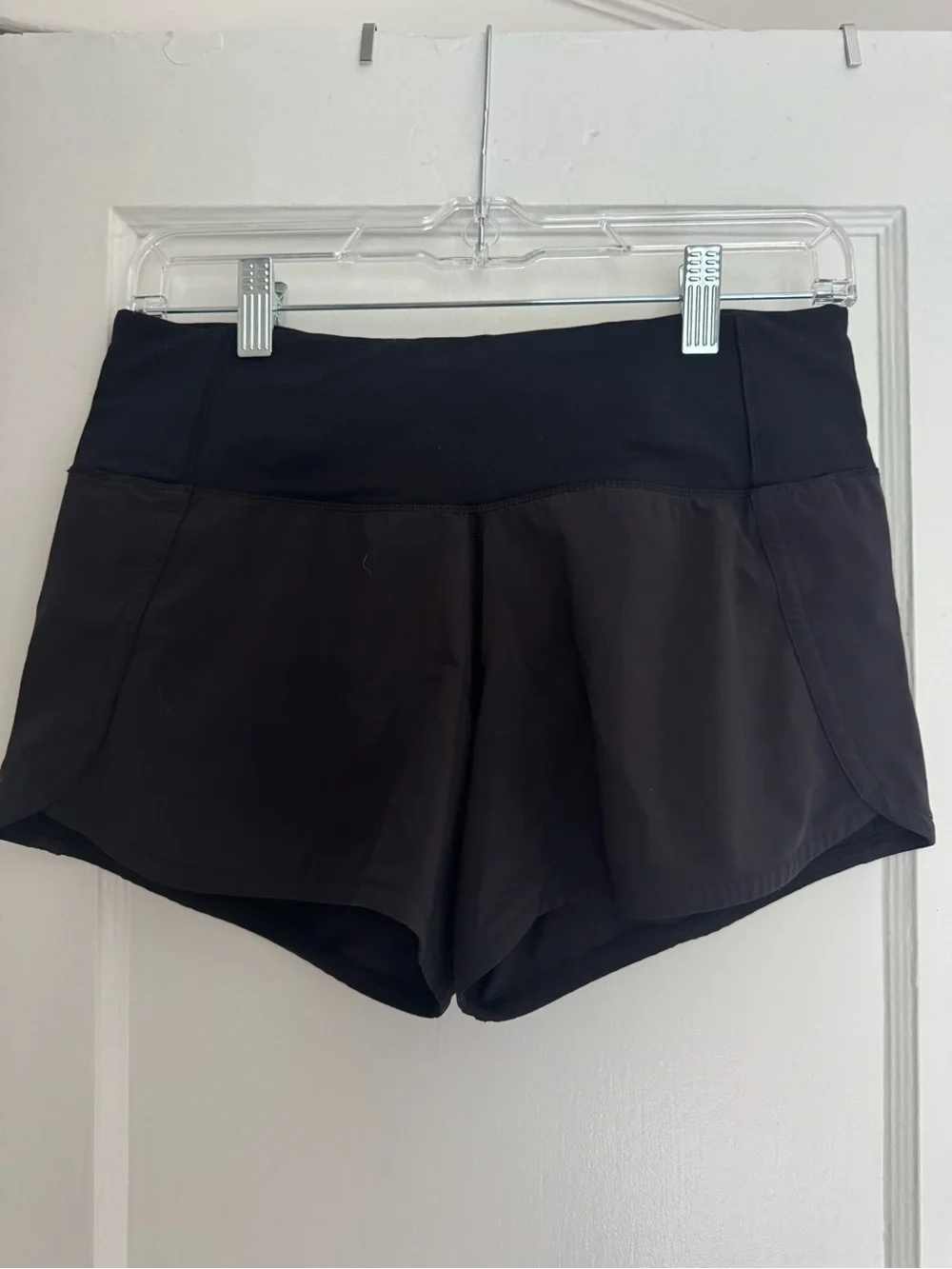 lululemon athletica Black Women's Running Shorts with Rear Zip Pocket